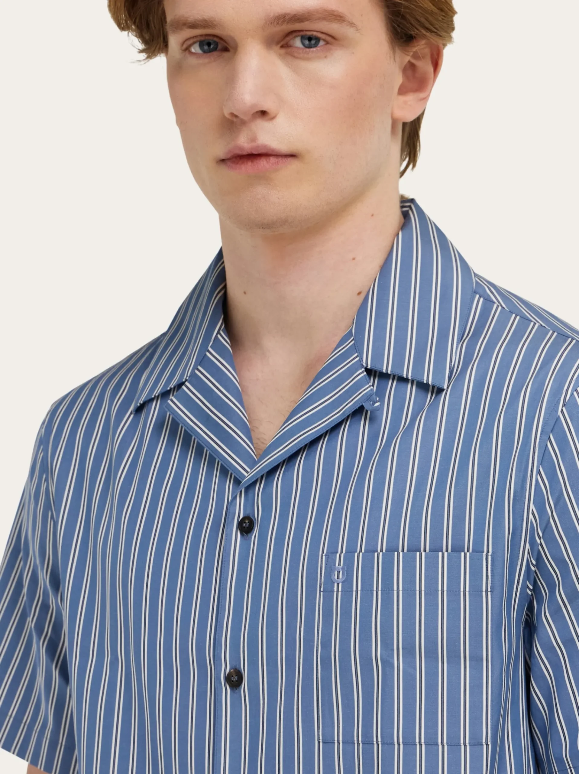 Short sleeve popline shirt - Men