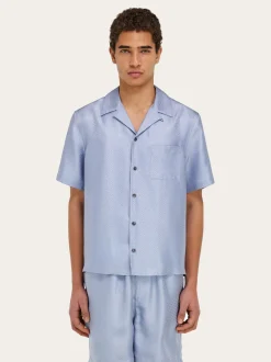 Short sleeve silk shirt - Men