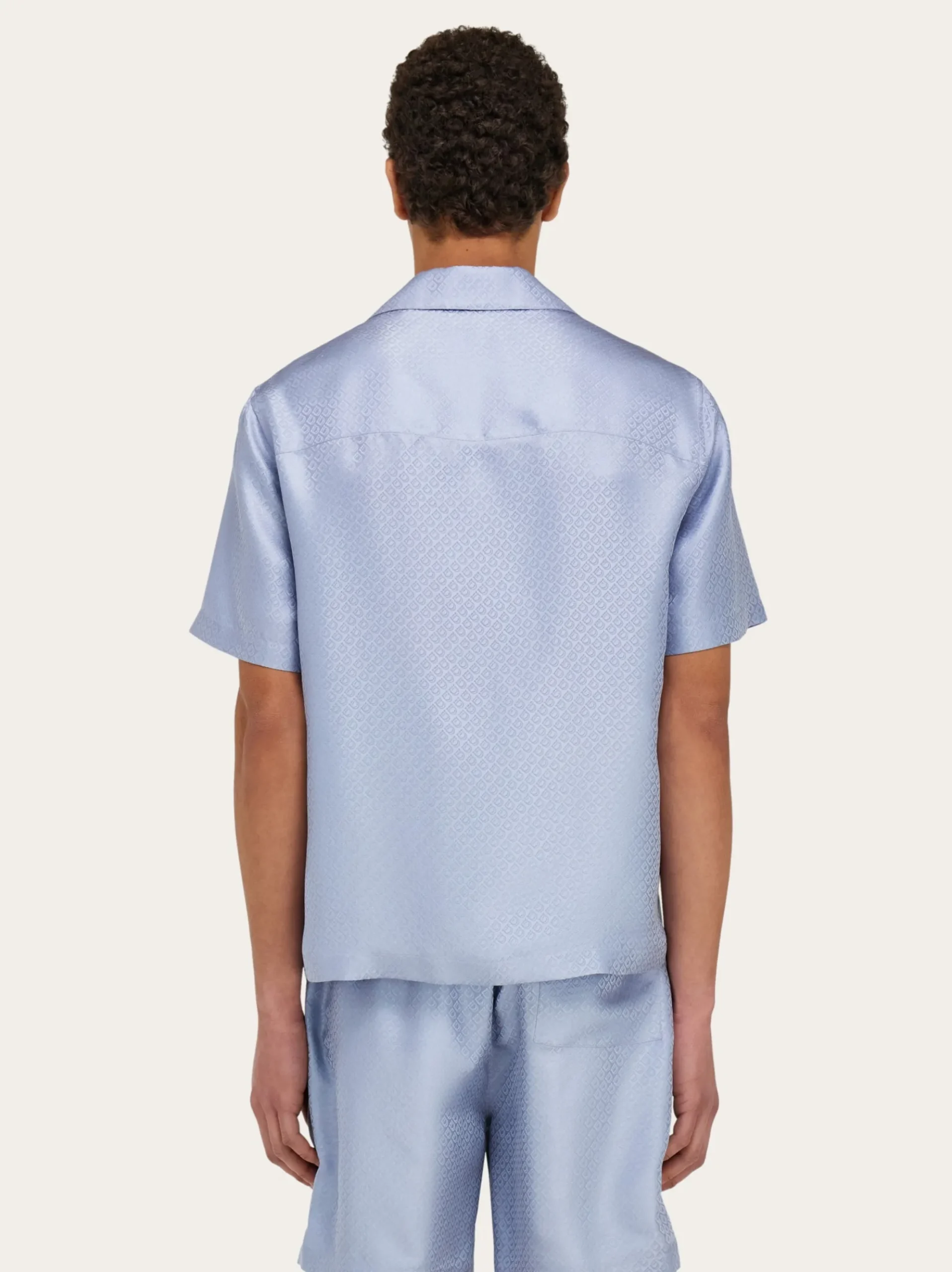 Short sleeve silk shirt - Men