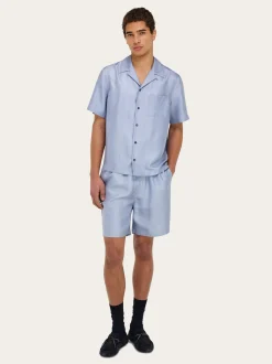 Short sleeve silk shirt - Men
