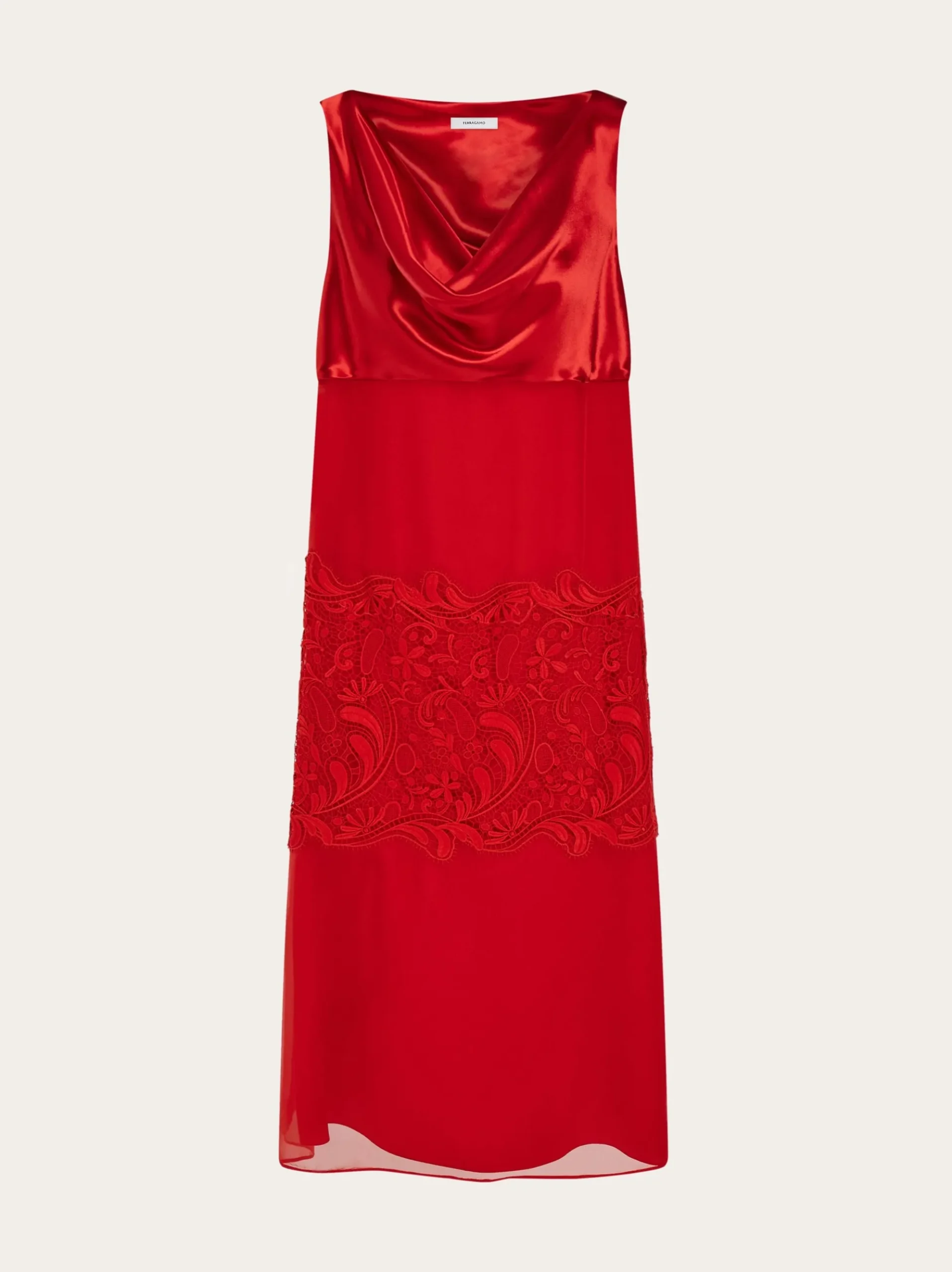 Silk dress with drape detail - Women