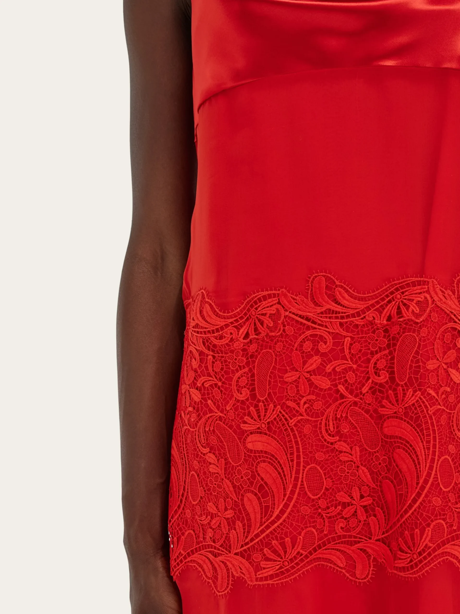 Silk dress with drape detail - Women