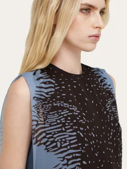 Silk dress with flower detail - Women