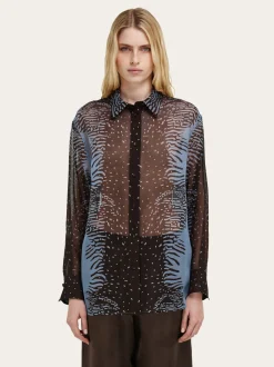 Silk georgette shirt - Women