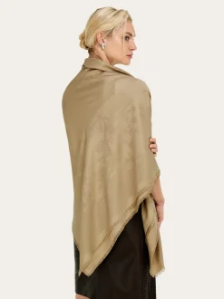 Silk jacquard shawl - Women