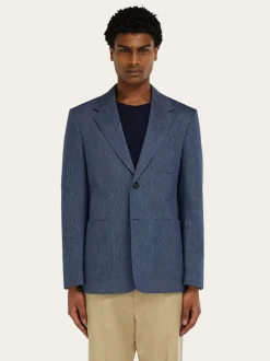 Single breasted denim blazer - Men