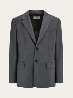 Single breasted flannel blazer - Men