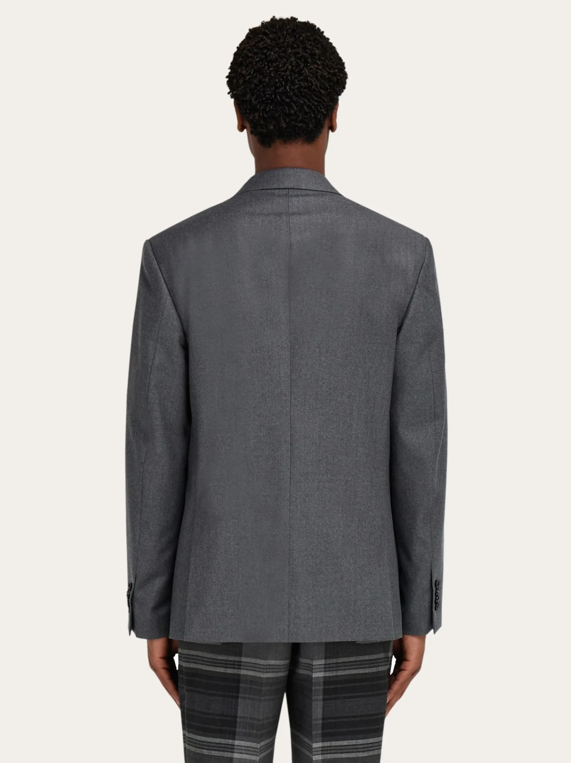 Single breasted flannel blazer - Men