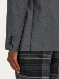Single breasted flannel blazer - Men