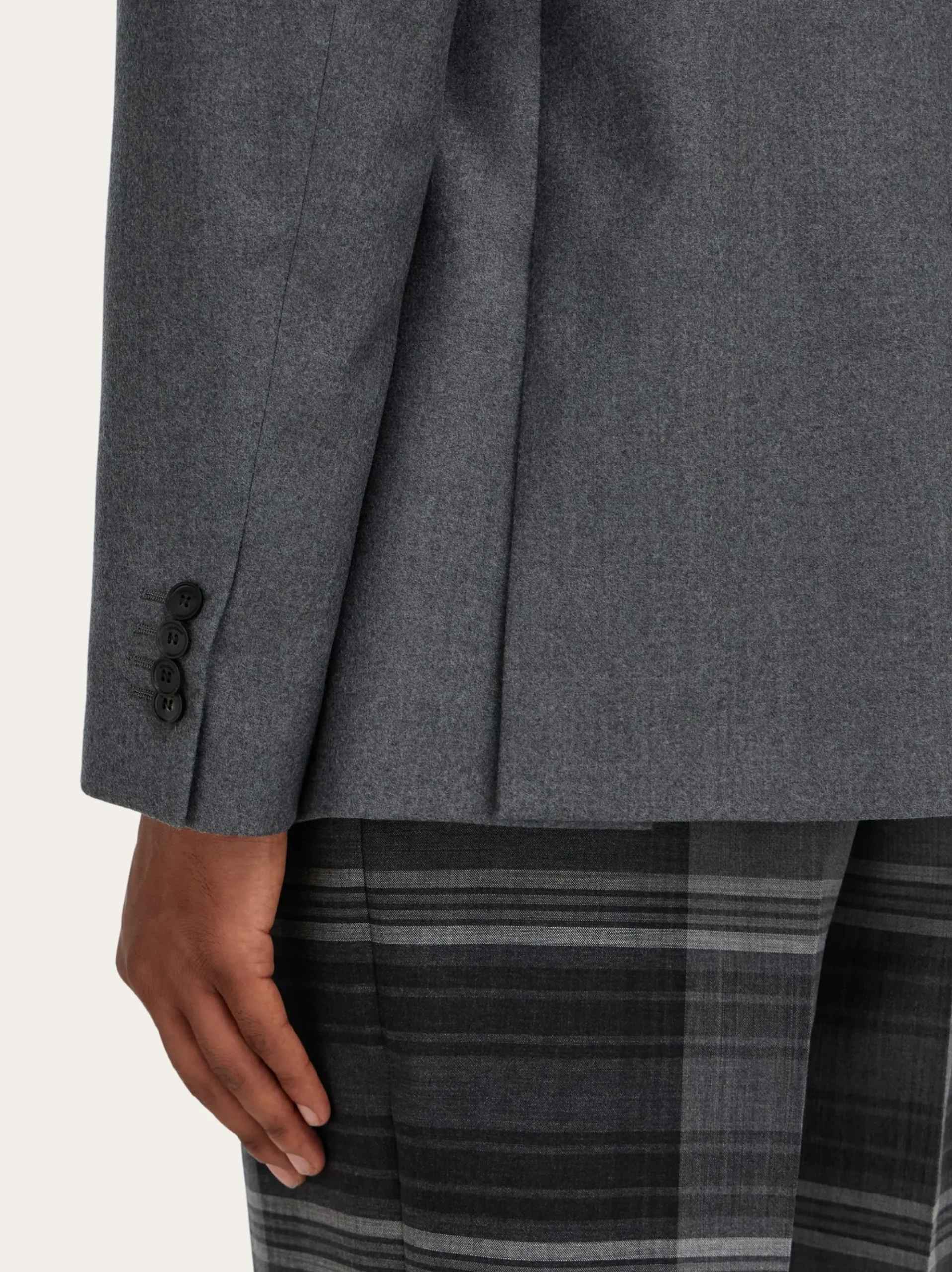Single breasted flannel blazer - Men