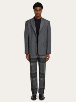 Single breasted flannel blazer - Men
