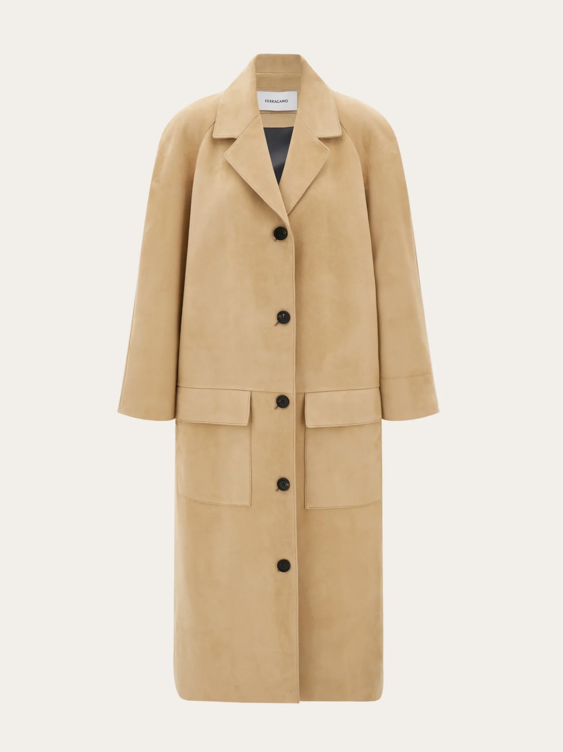 Single breasted suede coat - Women
