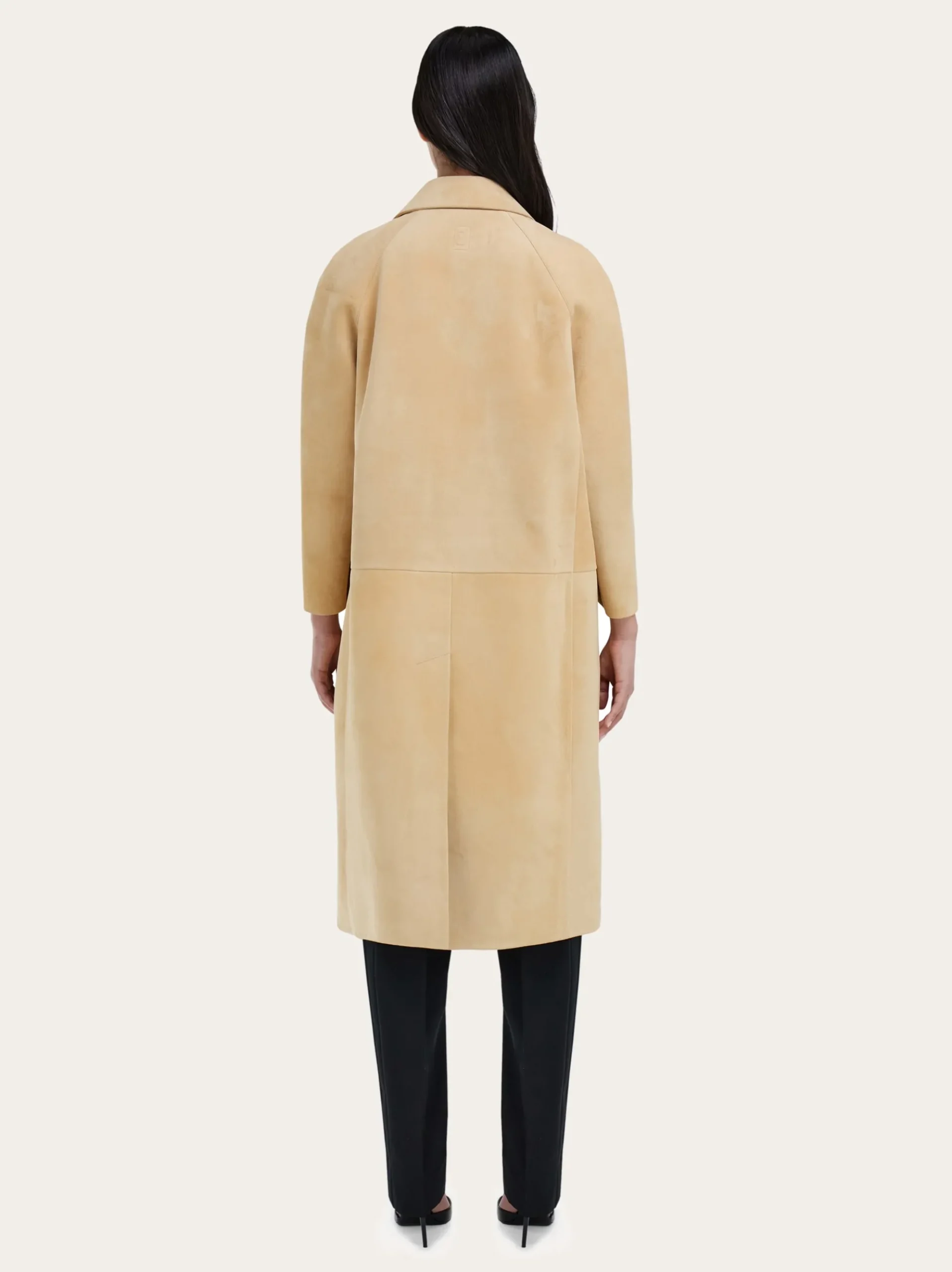 Single breasted suede coat - Women
