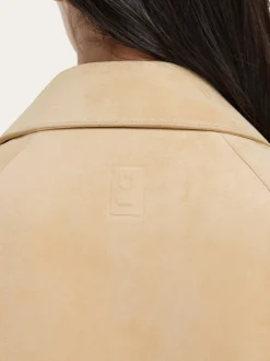 Single breasted suede coat - Women