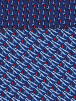 Ski print silk tie - Men