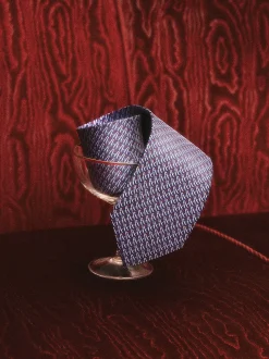 Ski print silk tie - Men