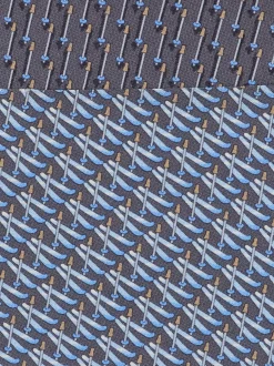 Ski print silk tie - Men