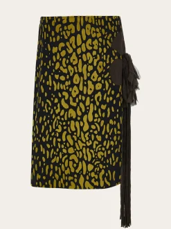 Skirt with flower detail - Women