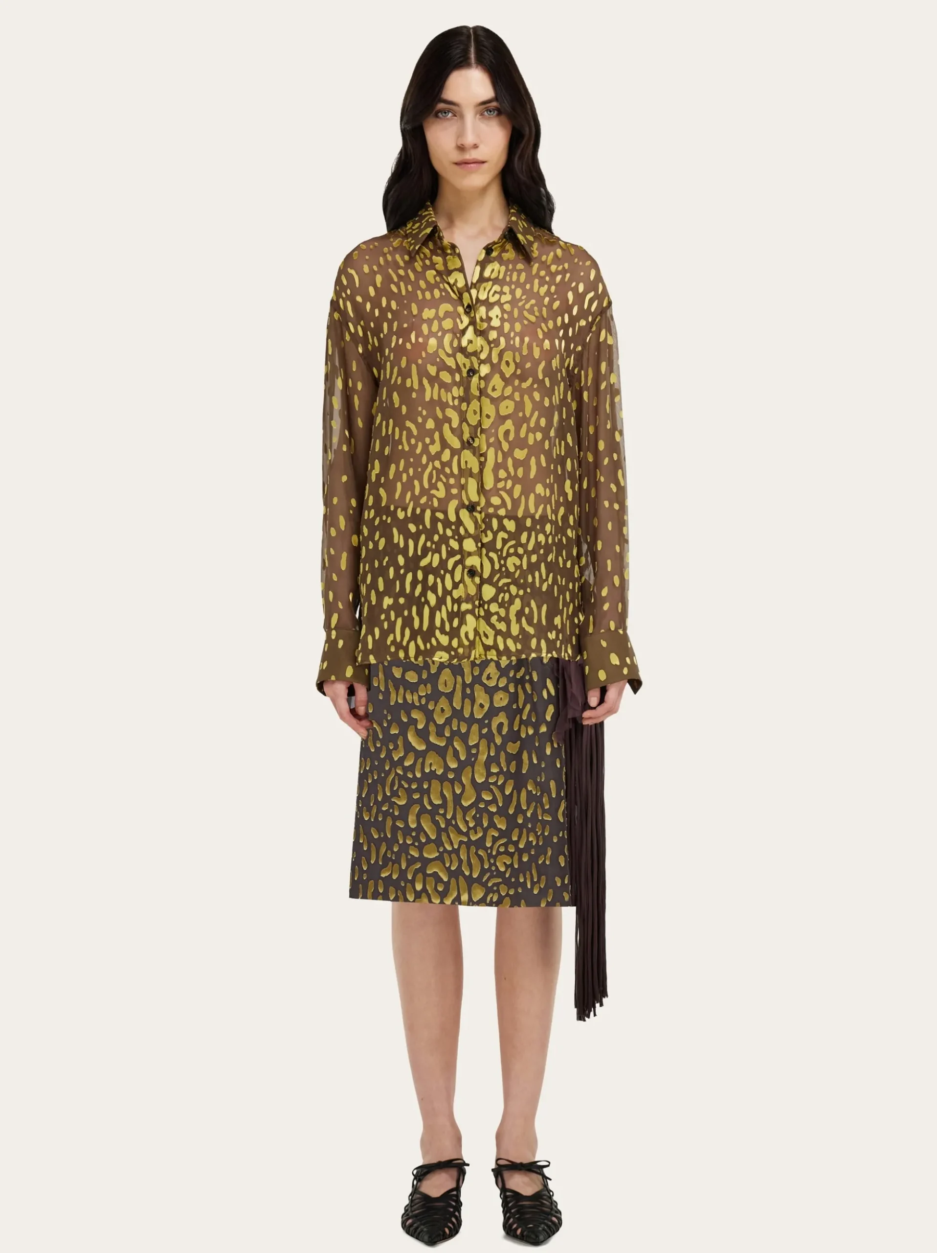 Skirt with flower detail - Women