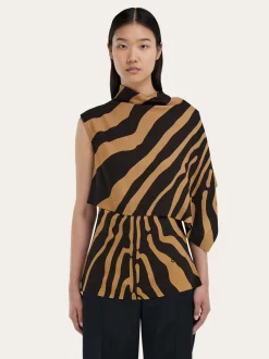 Sleeveless animal print top - Women