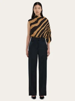 Sleeveless animal print top - Women