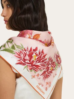 Spring print silk scarf - Women