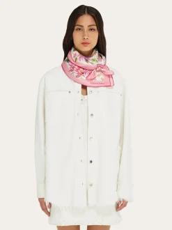 Spring print silk scarf - Women