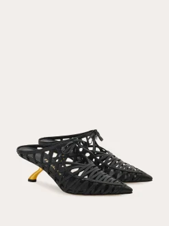 S-shaped heel mule - Women