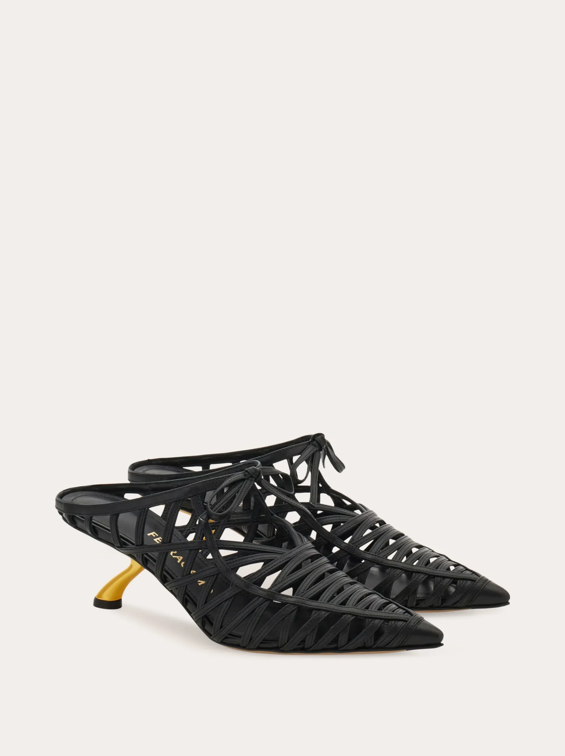 S-shaped heel mule - Women