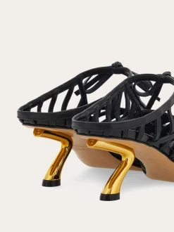 S-shaped heel mule - Women