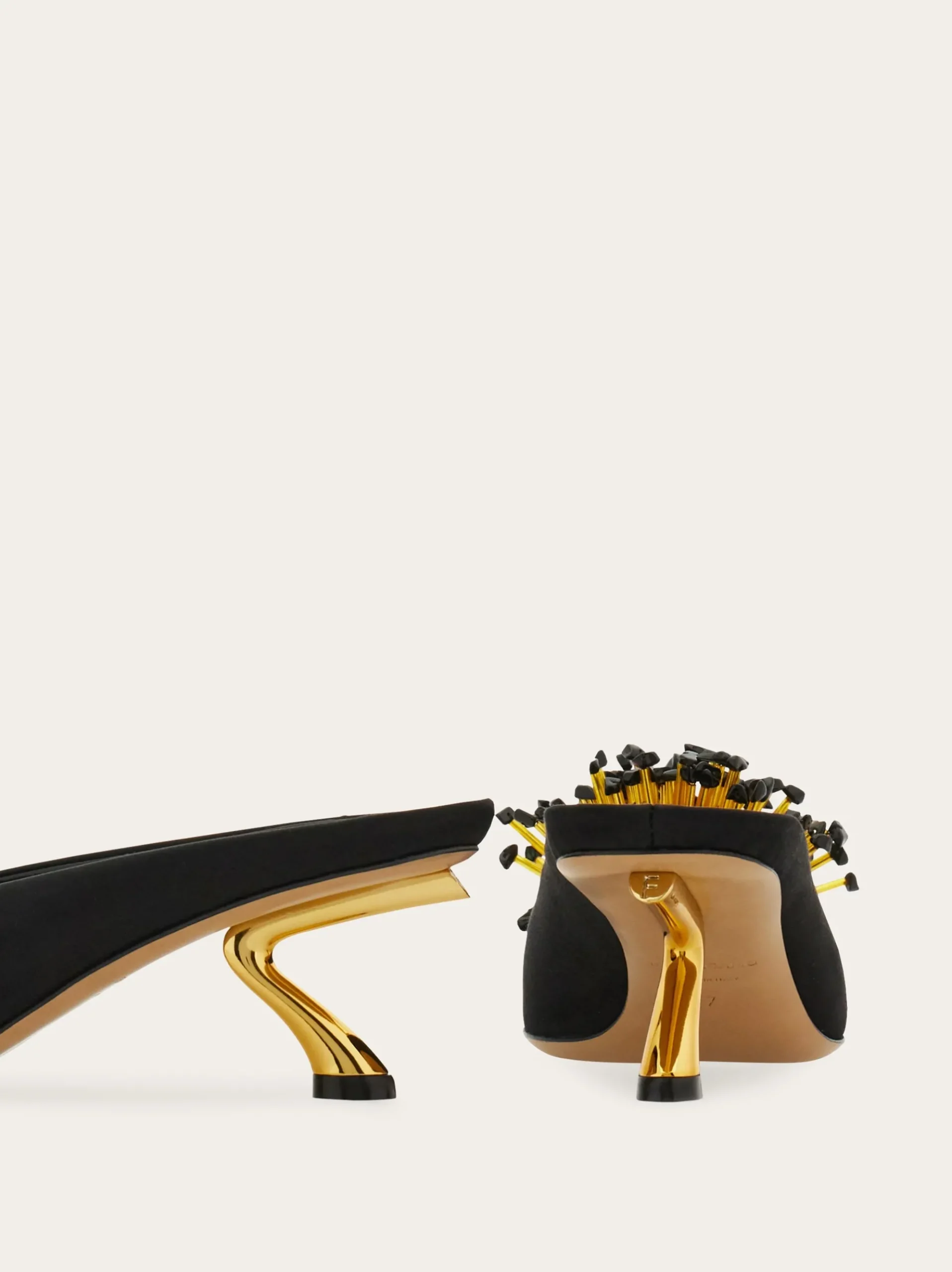 S-shaped heel mule - Women