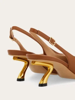 S-shaped heel slingback - Women