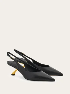 S-shaped heel slingback - Women