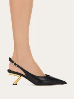 S-shaped heel slingback - Women