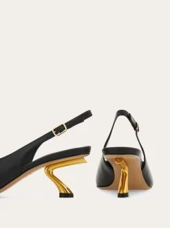S-shaped heel slingback - Women