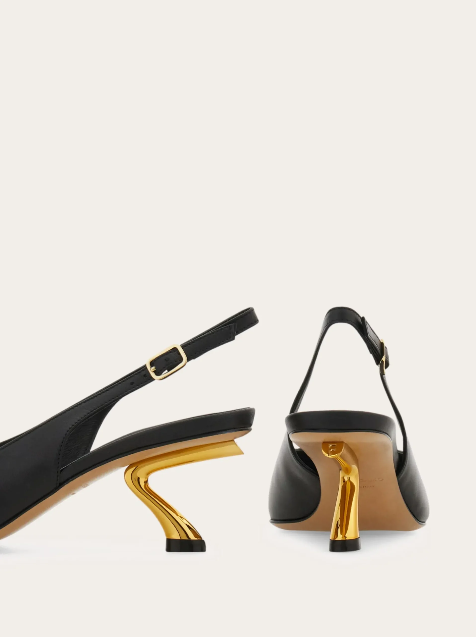 S-shaped heel slingback - Women