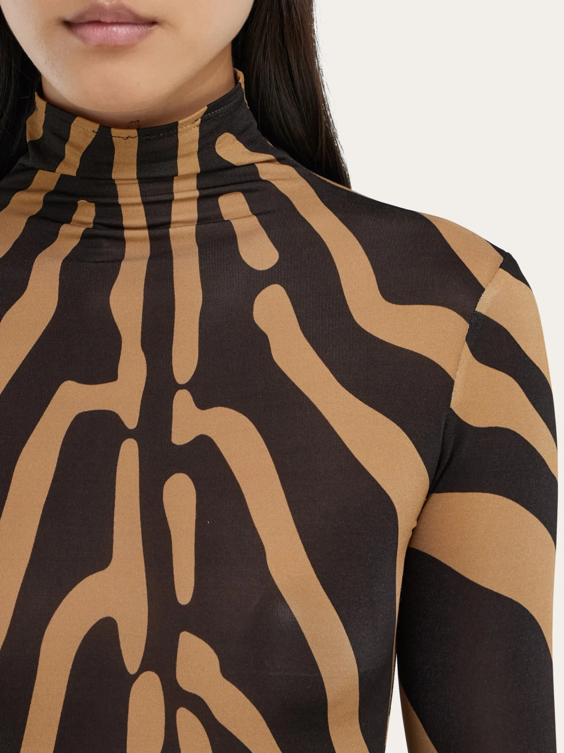 Stretch jersey turtleneck - Women