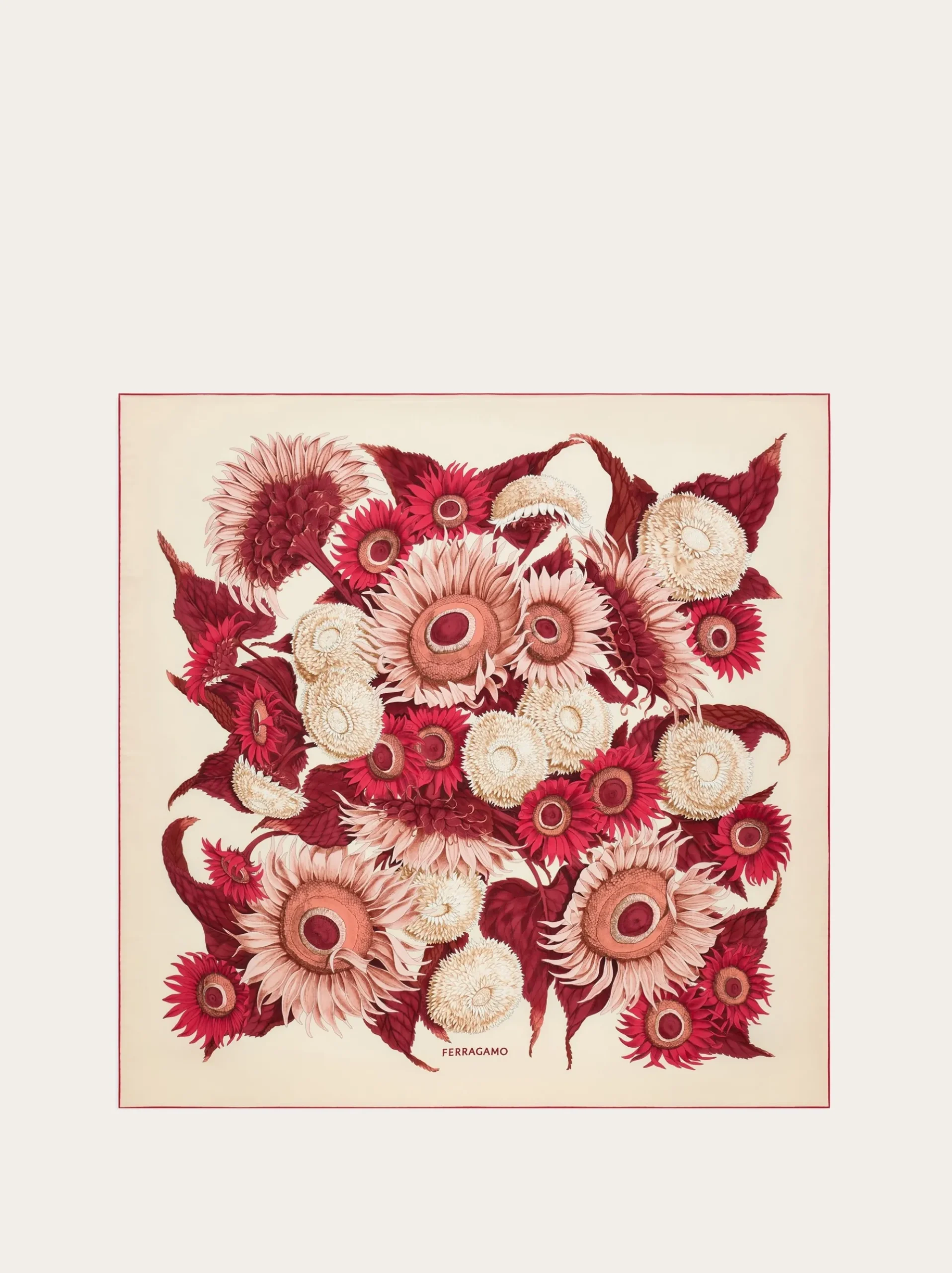 Sunflower print silk scarf - Women