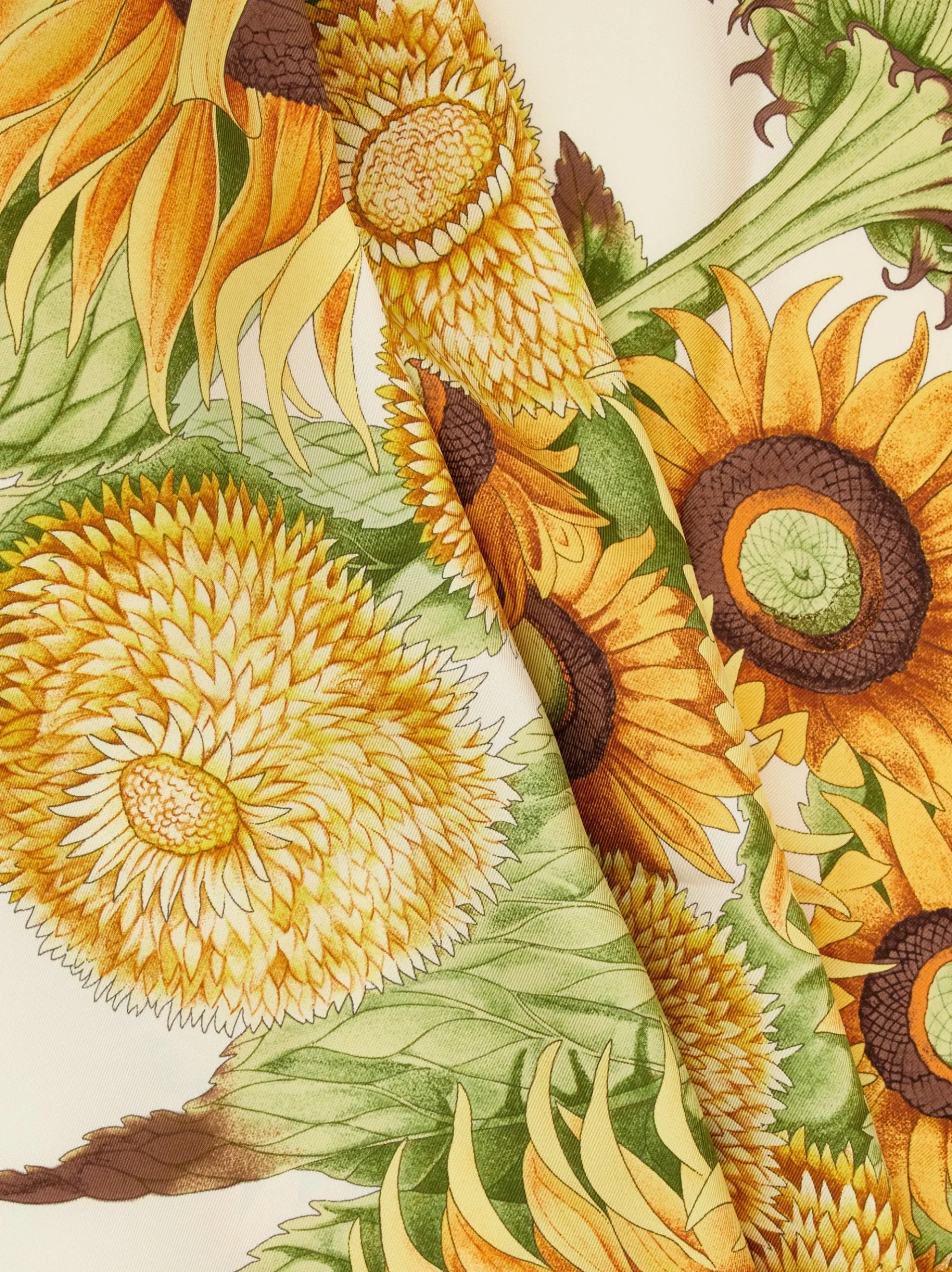 Sunflower print silk scarf - Women