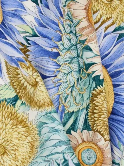 Sunflower print silk scarf - Women