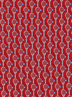 Tennis print silk tie - Men