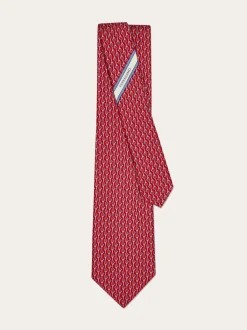 Tennis print silk tie - Men