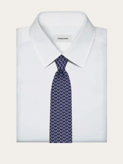 Terrier print silk tie - Men