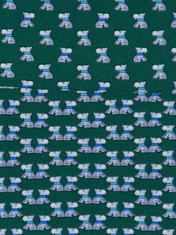 Terrier print silk tie - Men