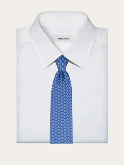 Terrier print silk tie - Men