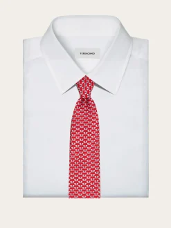 Terrier print silk tie - Men