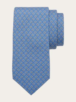 Tetris print silk tie - Men
