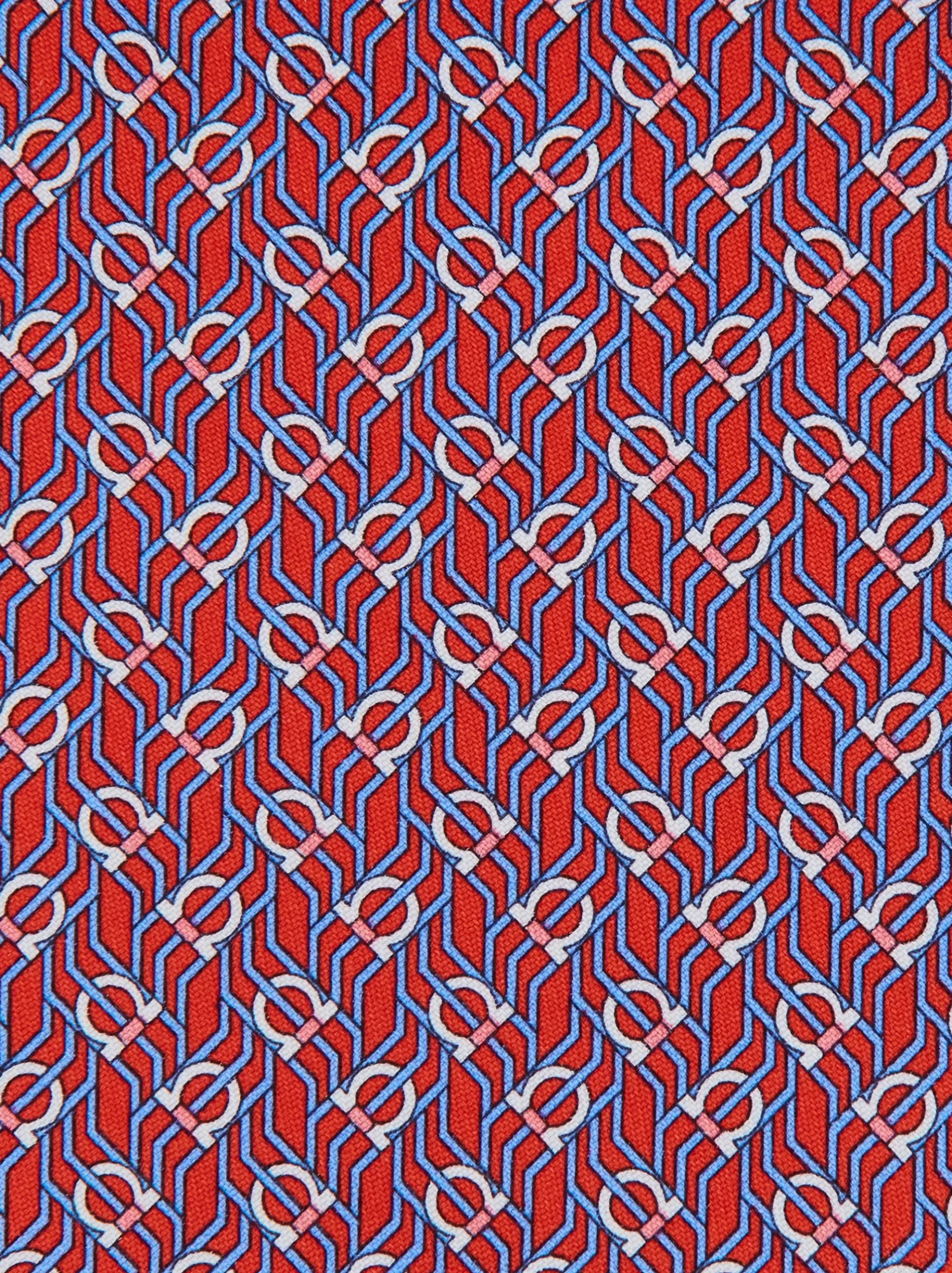 Tetris print silk tie - Men