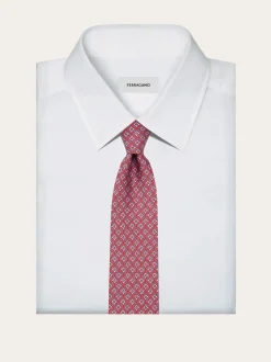 Tetris print silk tie - Men