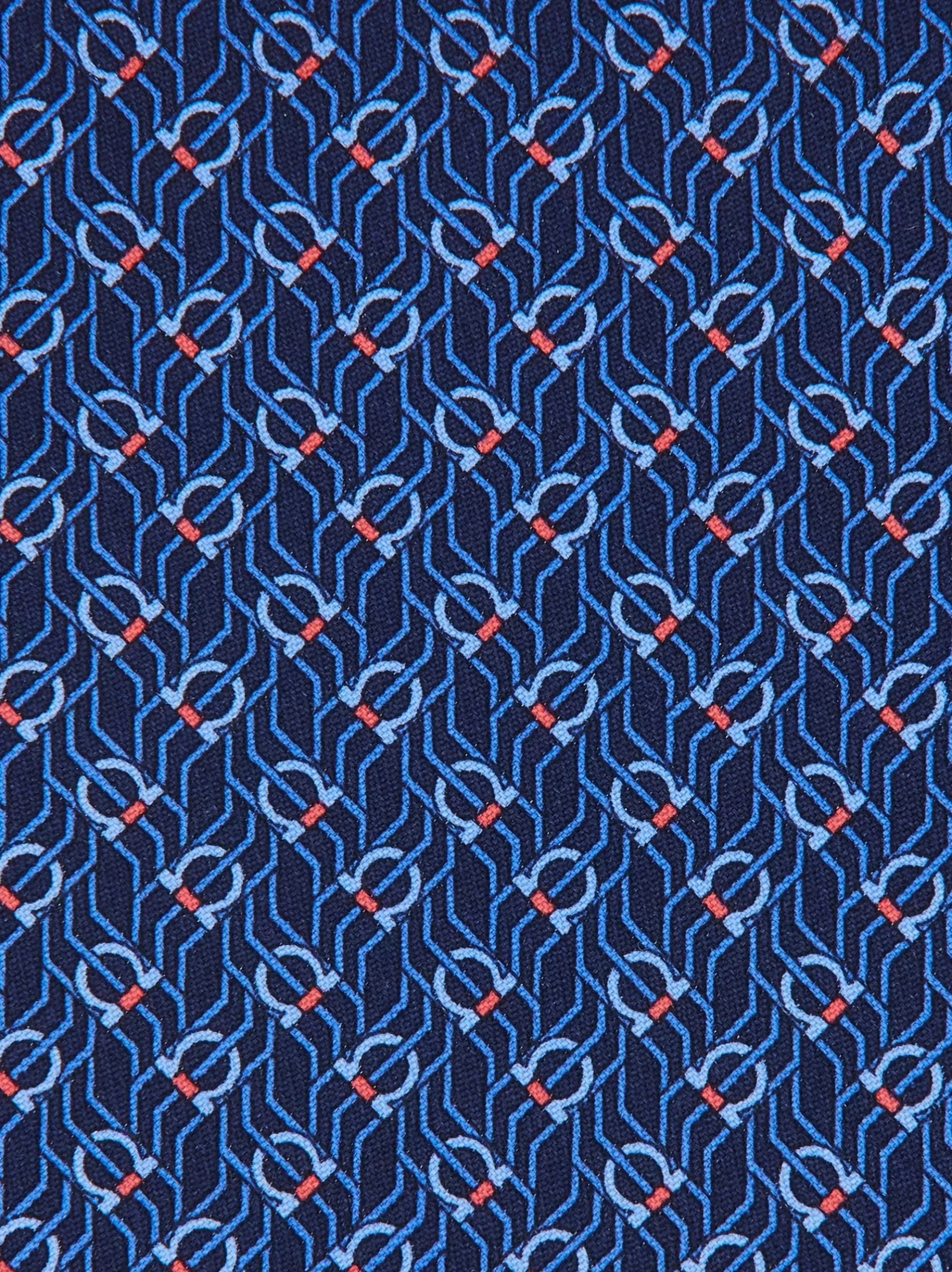 Tetris print silk tie - Men